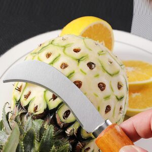 Small Scimitar Fruit Knife - Wooden Handle 1pc